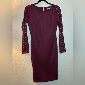 Maroon Body Con Dress